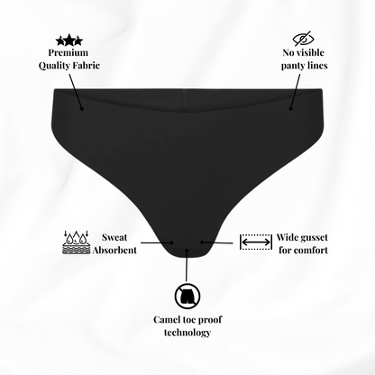 Elina™ Invisible Camel Toe Thong High Rise